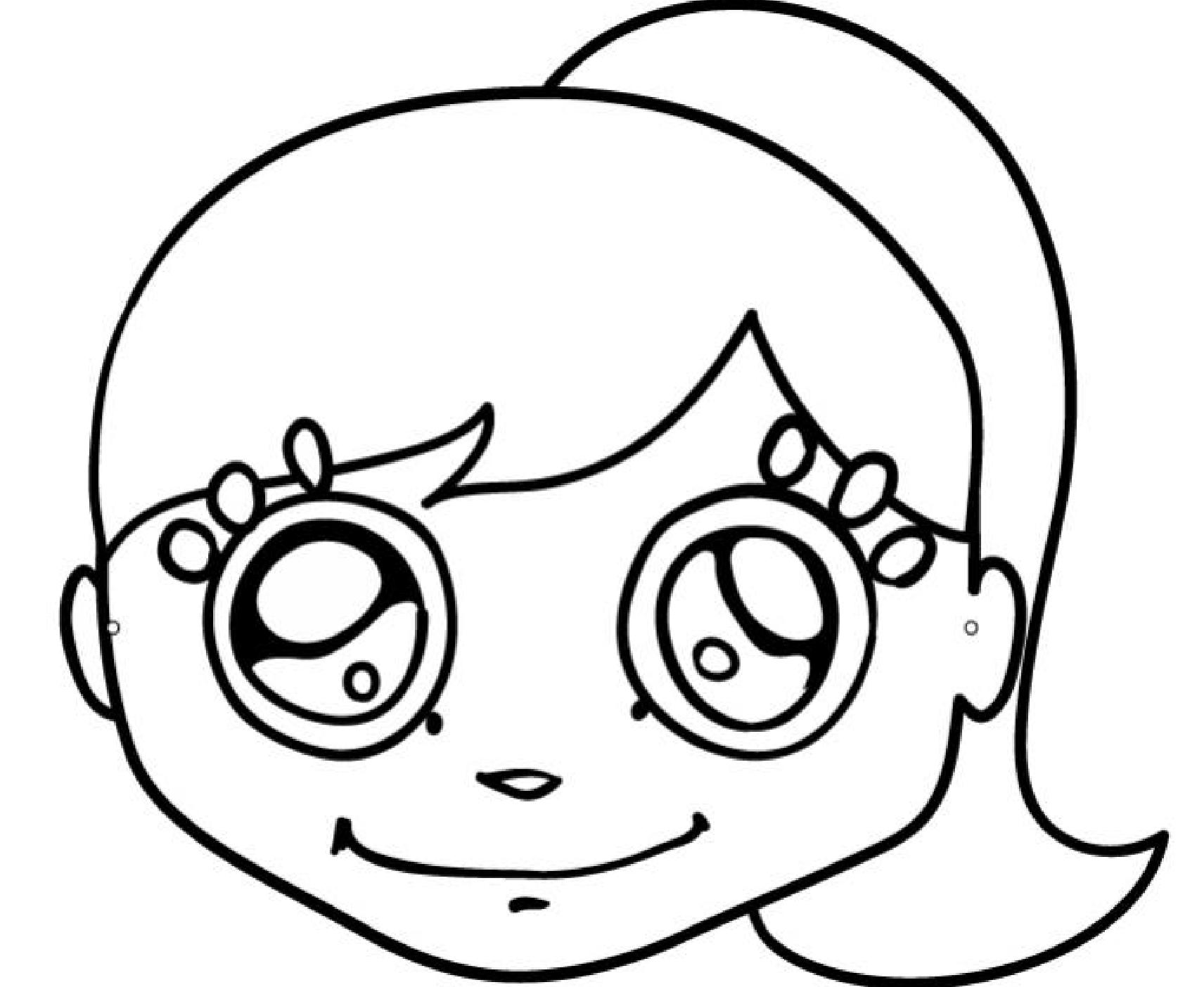 Girl Mask coloring page