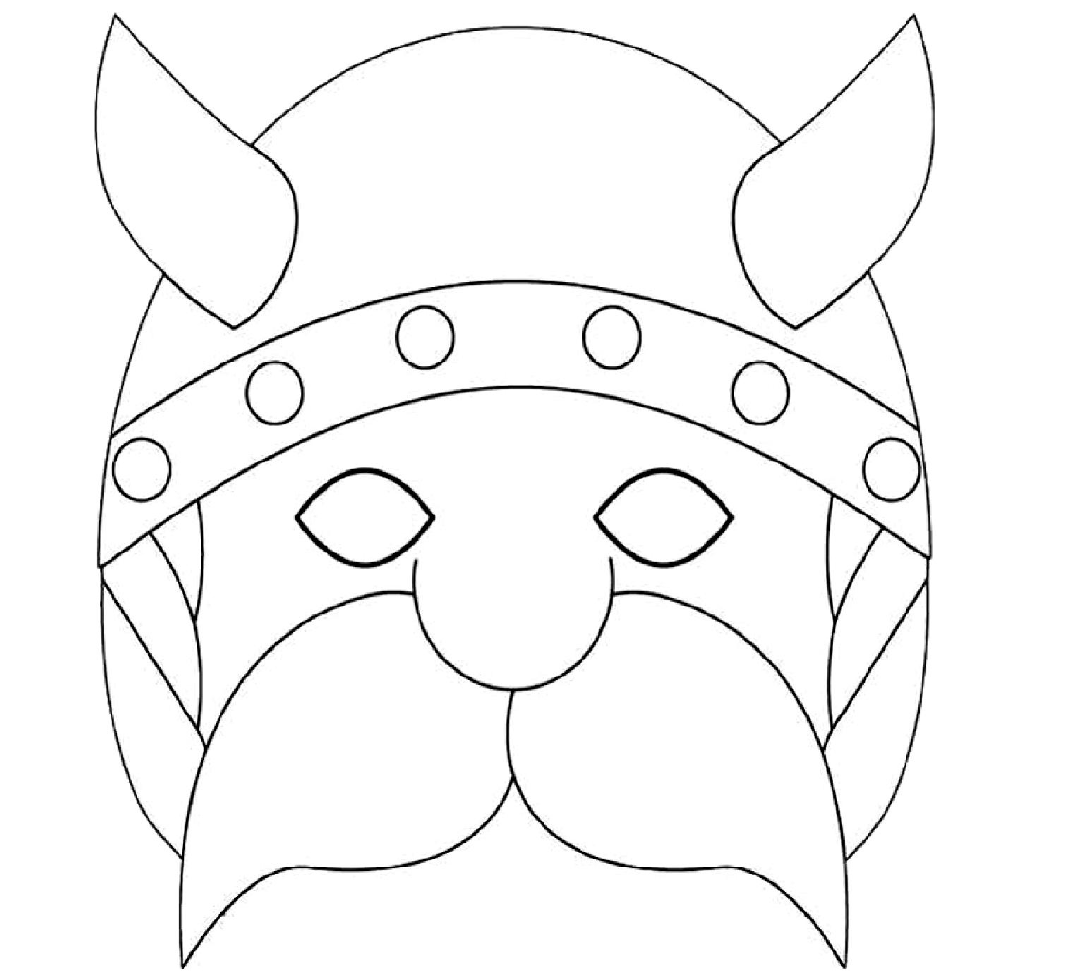 Coloriage masque gaulois