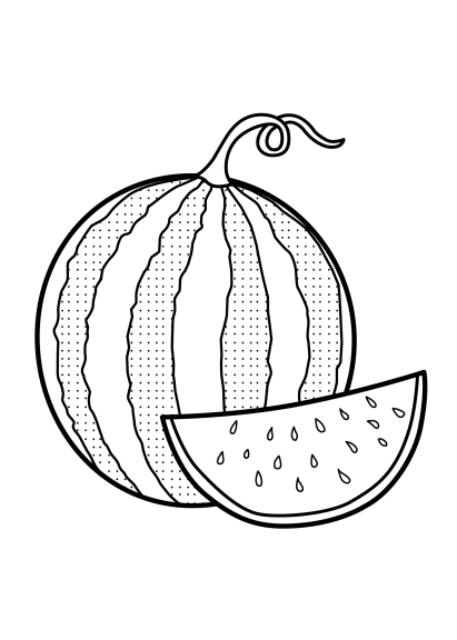 Melon coloring page