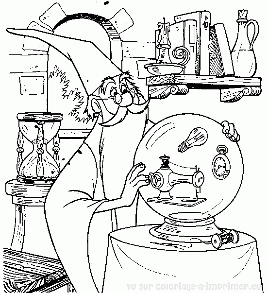 Merlin Excalibur coloring page