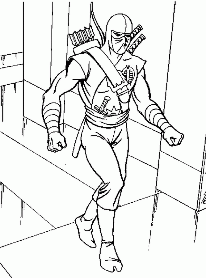 Ninja Action Man coloring page