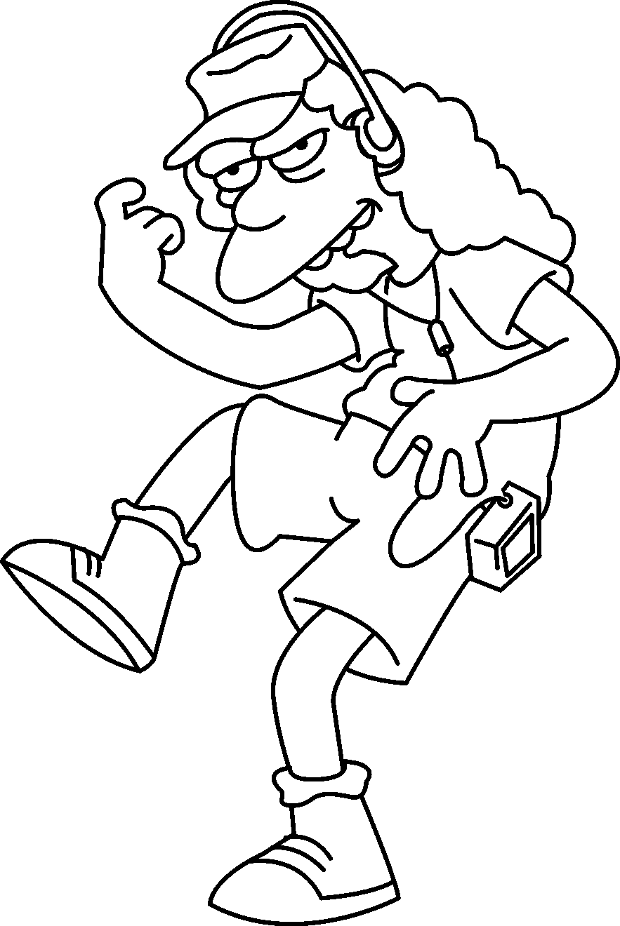 Coloriage personnage Simpson
