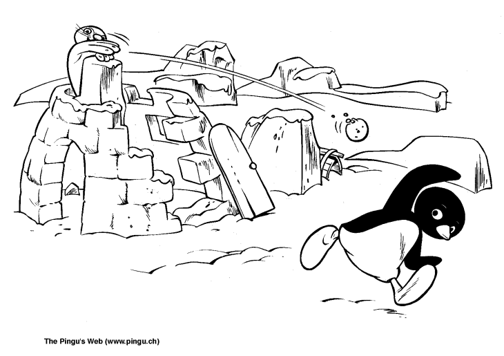 Pingu coloring page