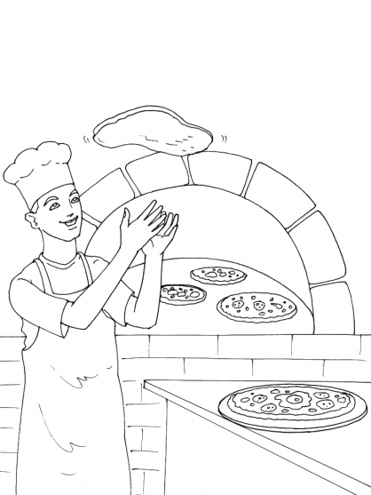 Coloriage pizza Italie