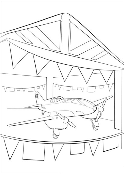 Planes Bulldog coloring page