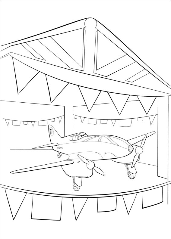 Planes Bulldog coloring page