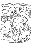 Coloriage poussin paques