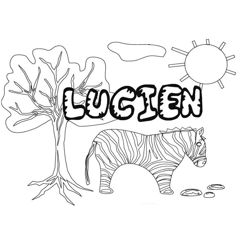 First Name Lucien coloring page