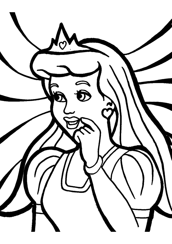 Coloriage princesse à imprimer