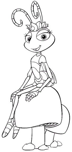 Princess Atta A Bugs Life coloring page