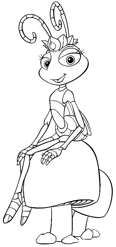 Princess Atta A Bugs Life coloring page