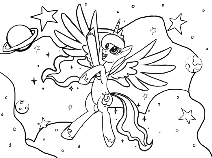 Coloriage princesse Luna