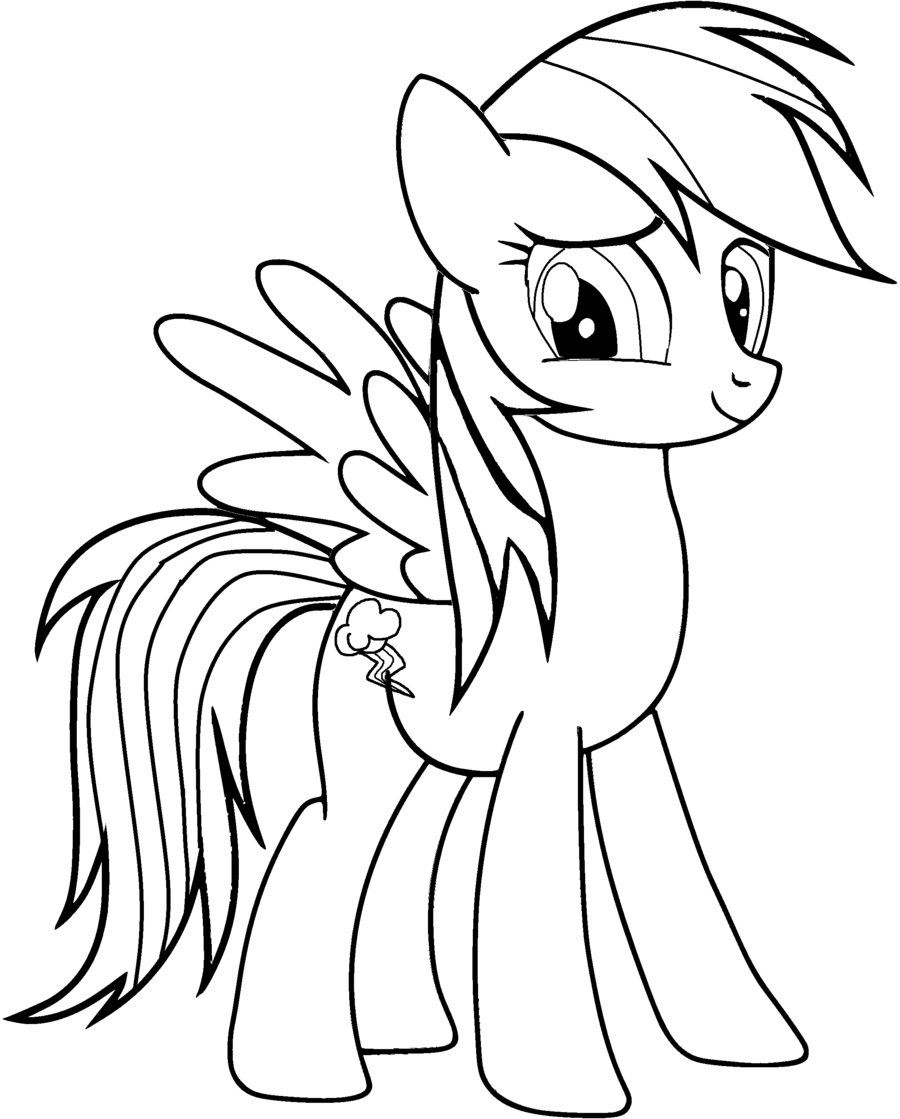 Coloriage Rainbow Dash