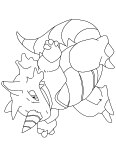 Pokemon Rhydon coloring page