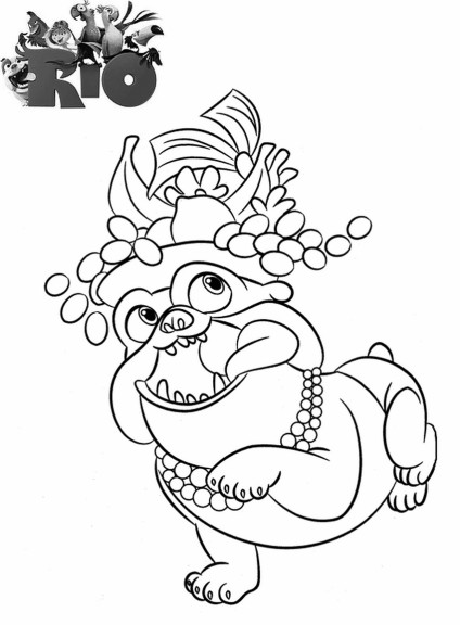 Rio Luiz The Bulldog coloring page