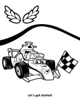 Roary Formula 1 coloring page