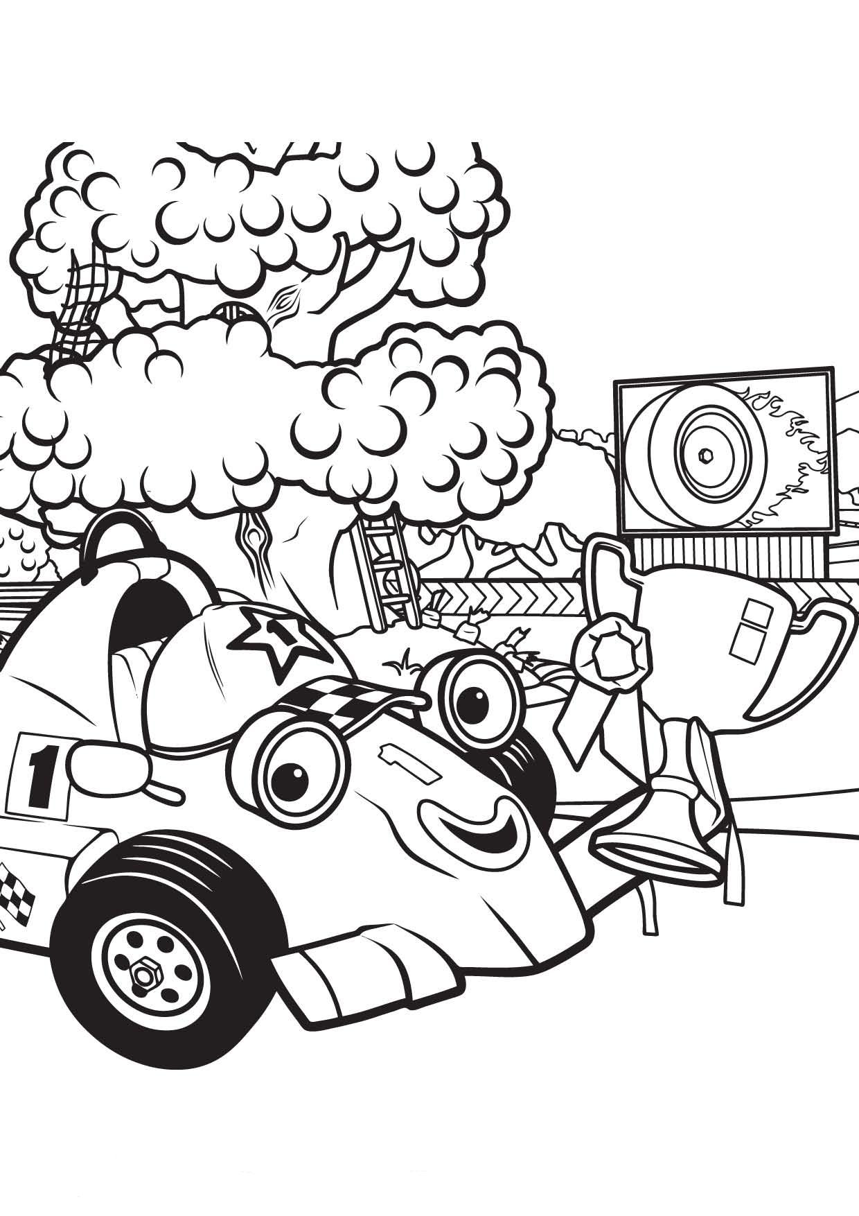 Roary The Race Car coloring page