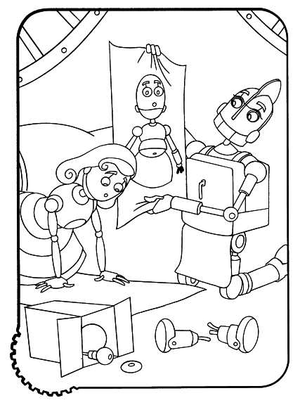 Rodney Copperbottom Robots coloring page