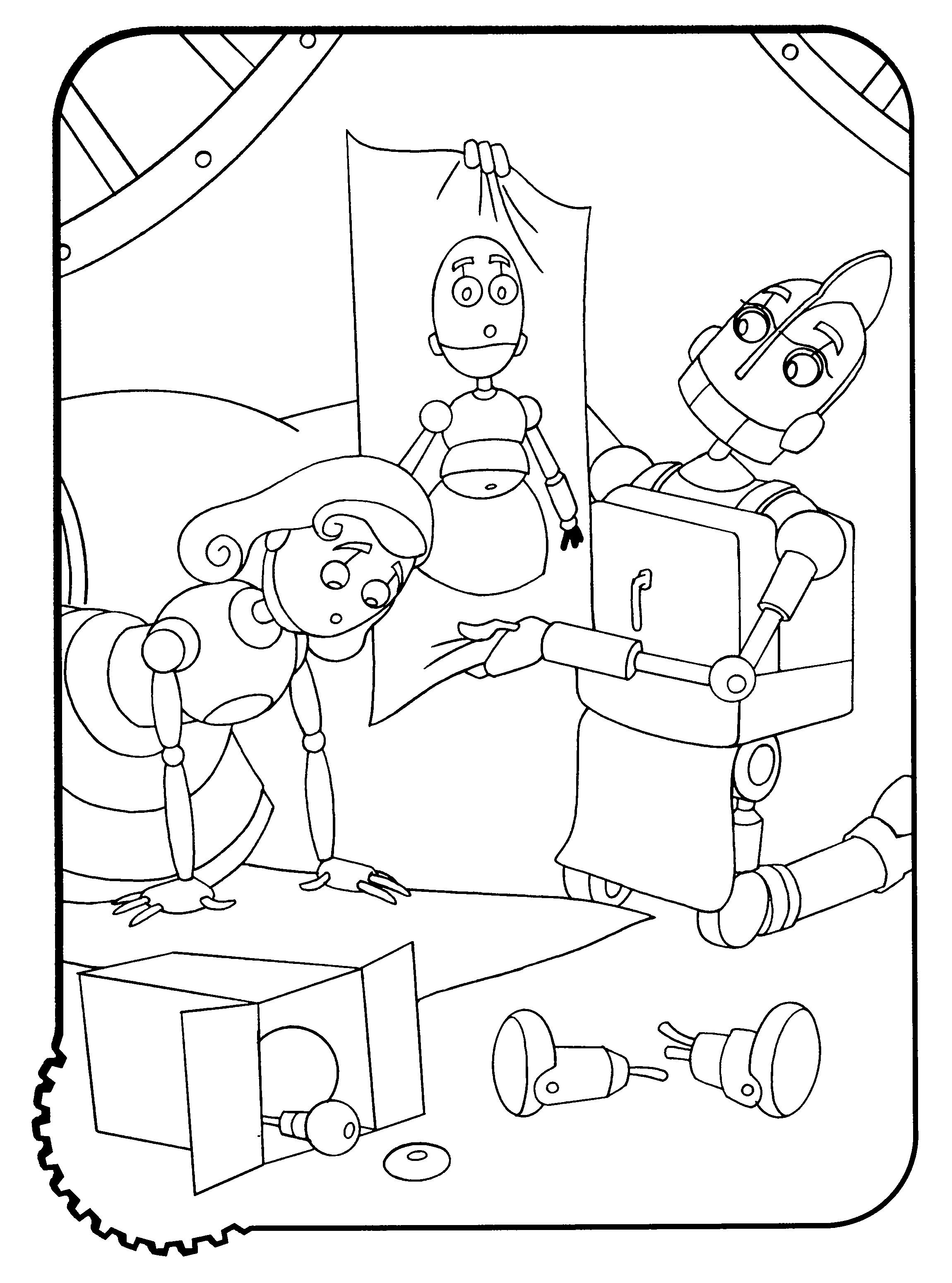 Rodney Copperbottom Robots coloring page