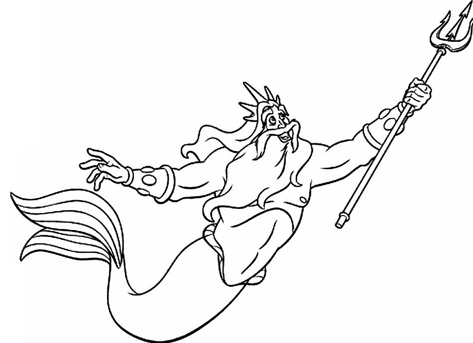 King Neptune coloring page