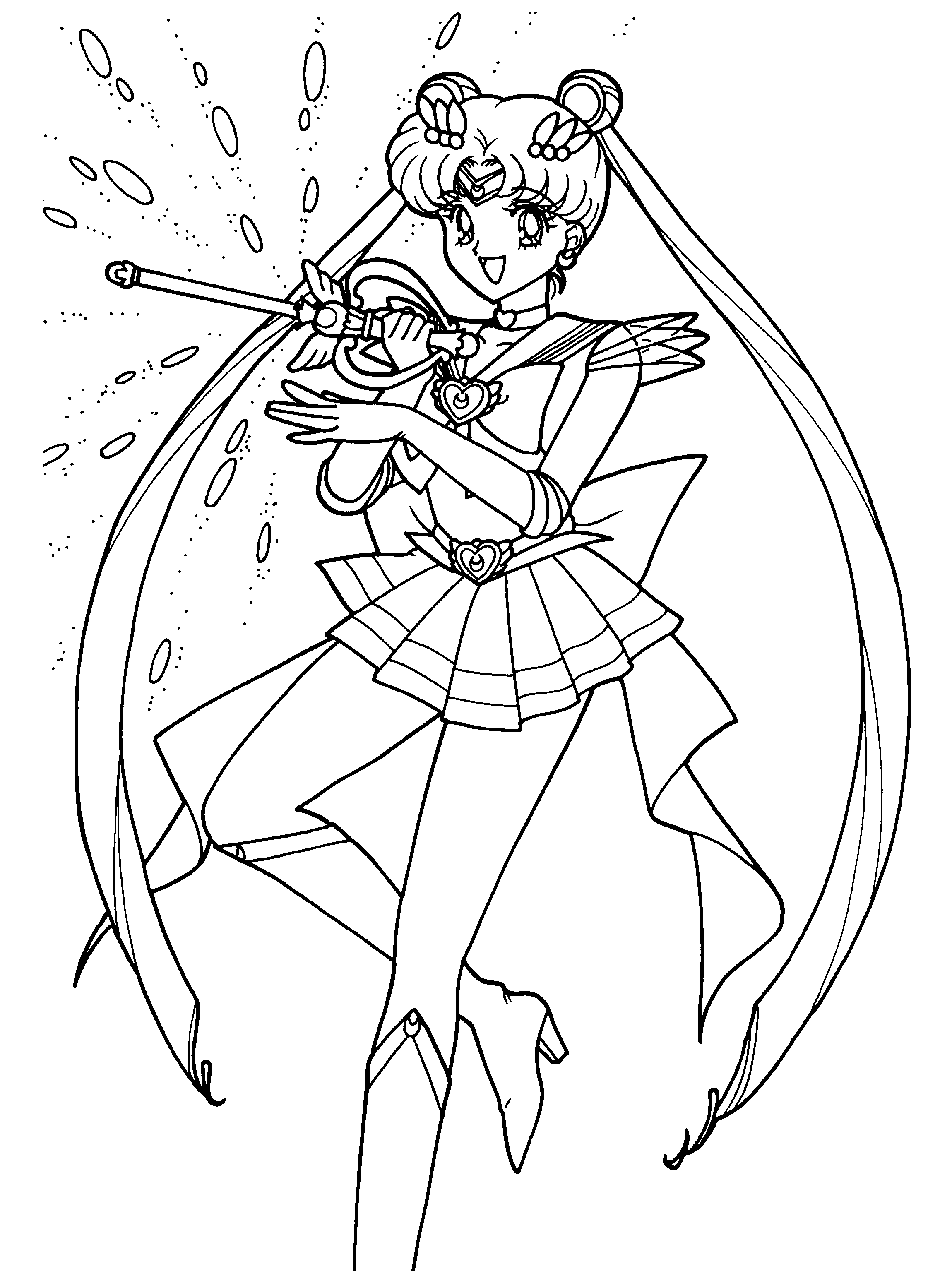 Sailor Moon Sailor Star coloring page - free printable coloring pages on  