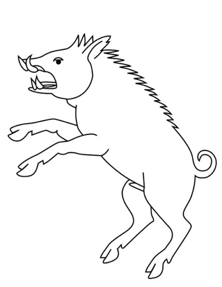 Boar coloring page