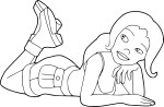 Sara From Tad The Explorer coloring page