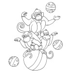 Circus Monkey coloring page
