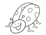 Coloriage sourire coccinelle