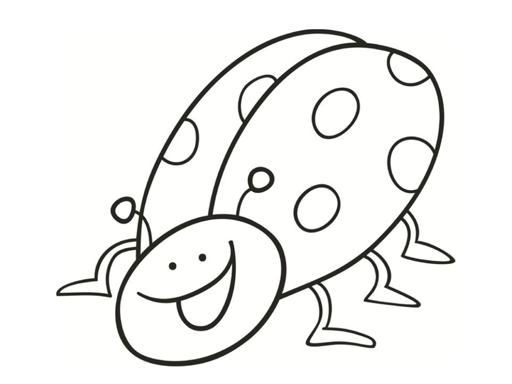 Disegno di Sorriso di coccinella da colorare