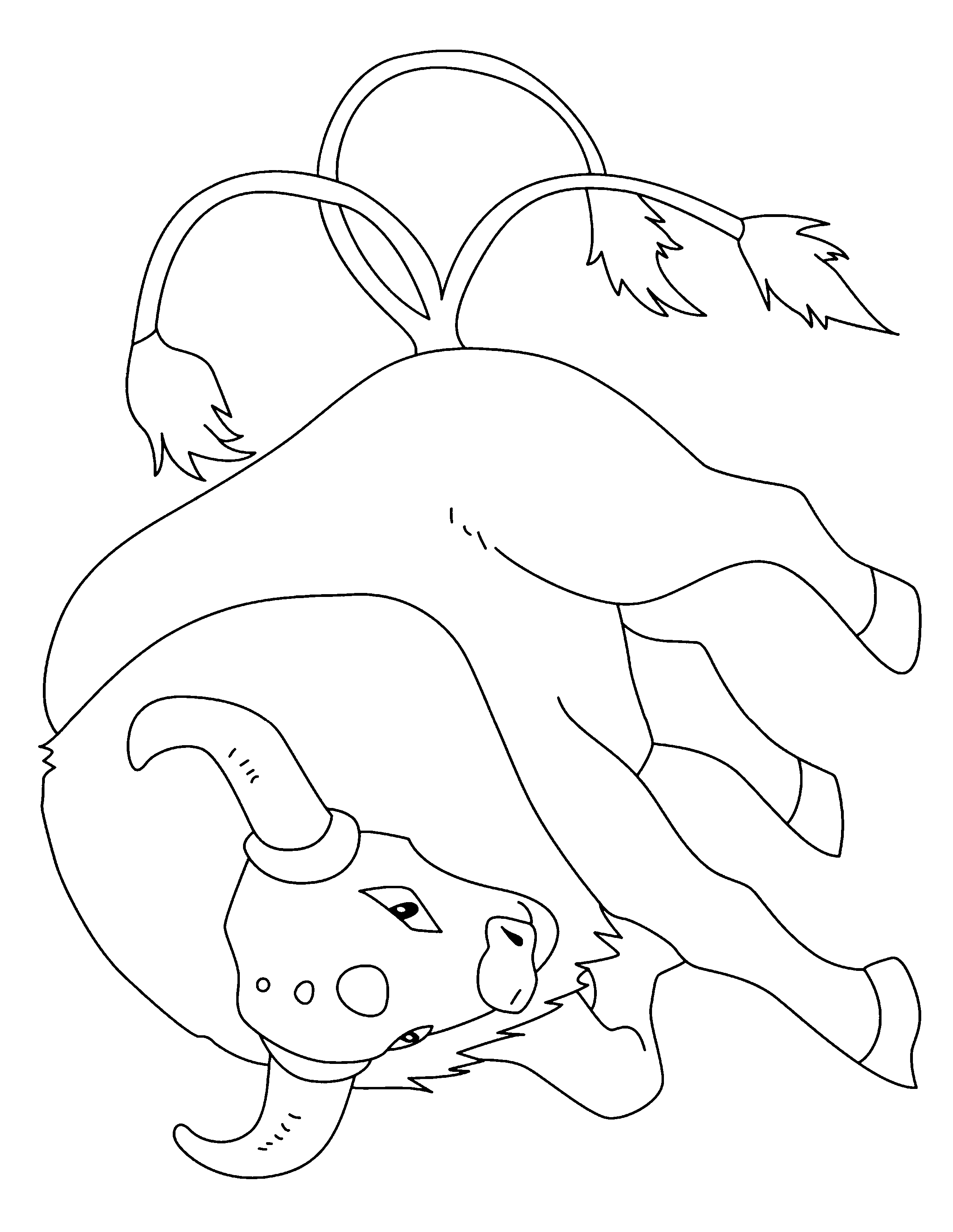 Pokemon Tauros coloring page