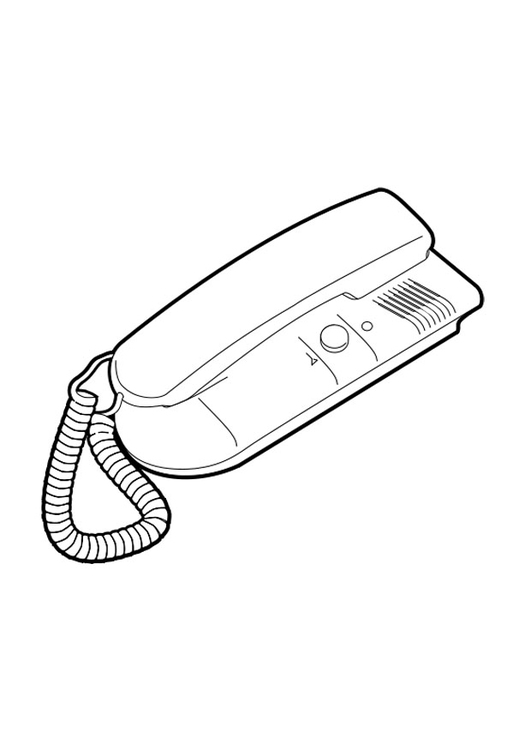 Landline Telephone coloring page