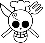 Skull And Crossbones Cook coloring page