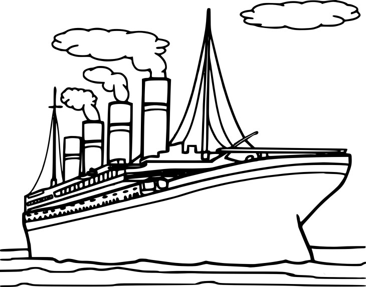 Disegno di Il Titanic da colorare