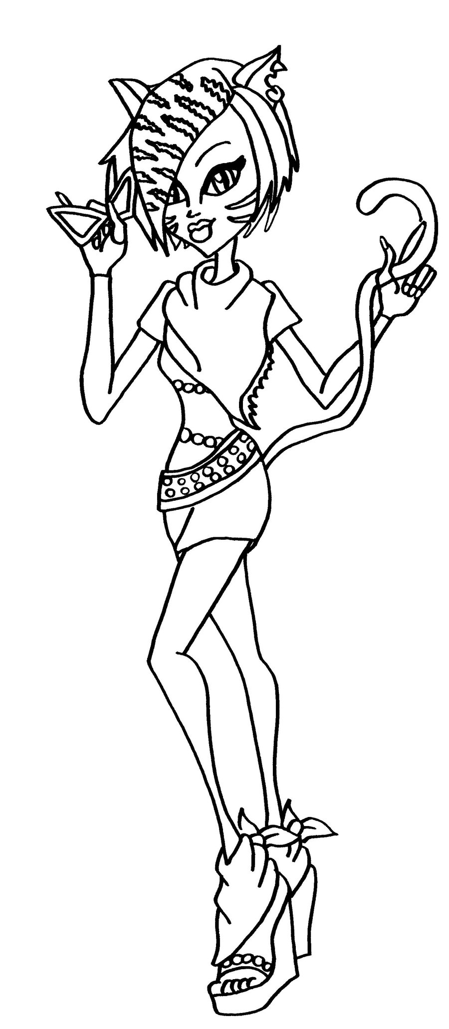 Toralei coloring page