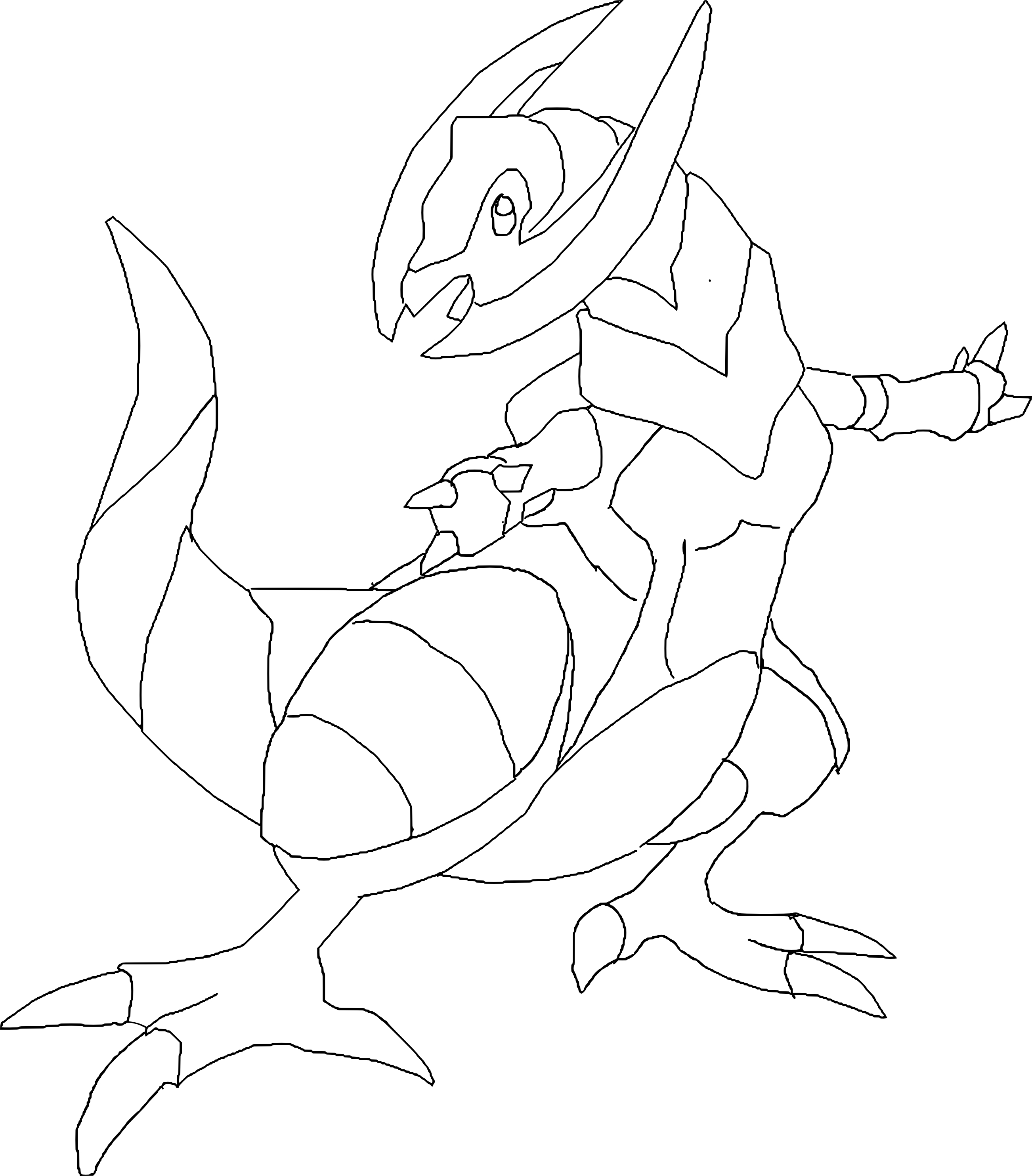 Haxorus Pokemon coloring page