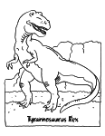 T Rex Dinosaur coloring page