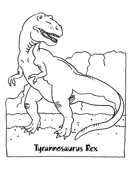 Disegno di Dinosauro T Rex da colorare