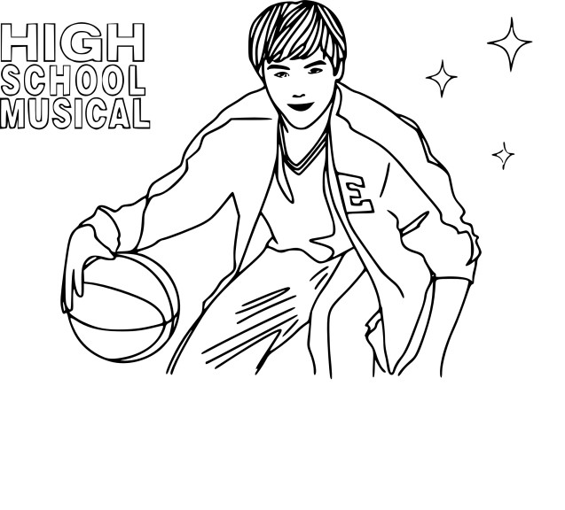 Coloriage Troy Zac Efron