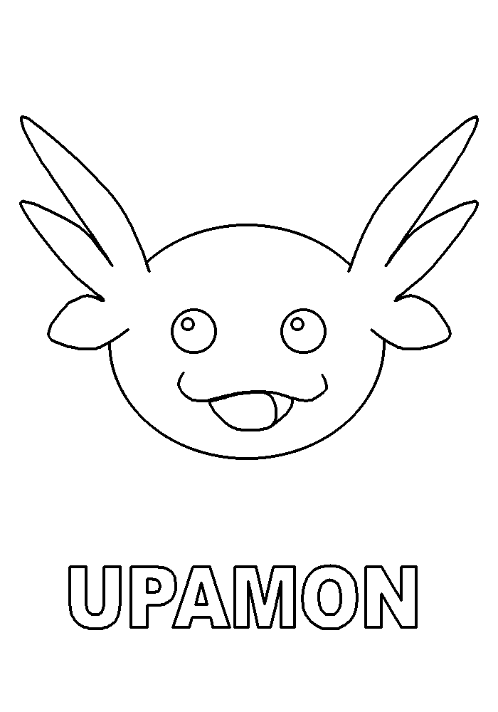 Upamon Digimon coloring page