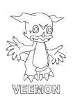 Veemon Digimon coloring page
