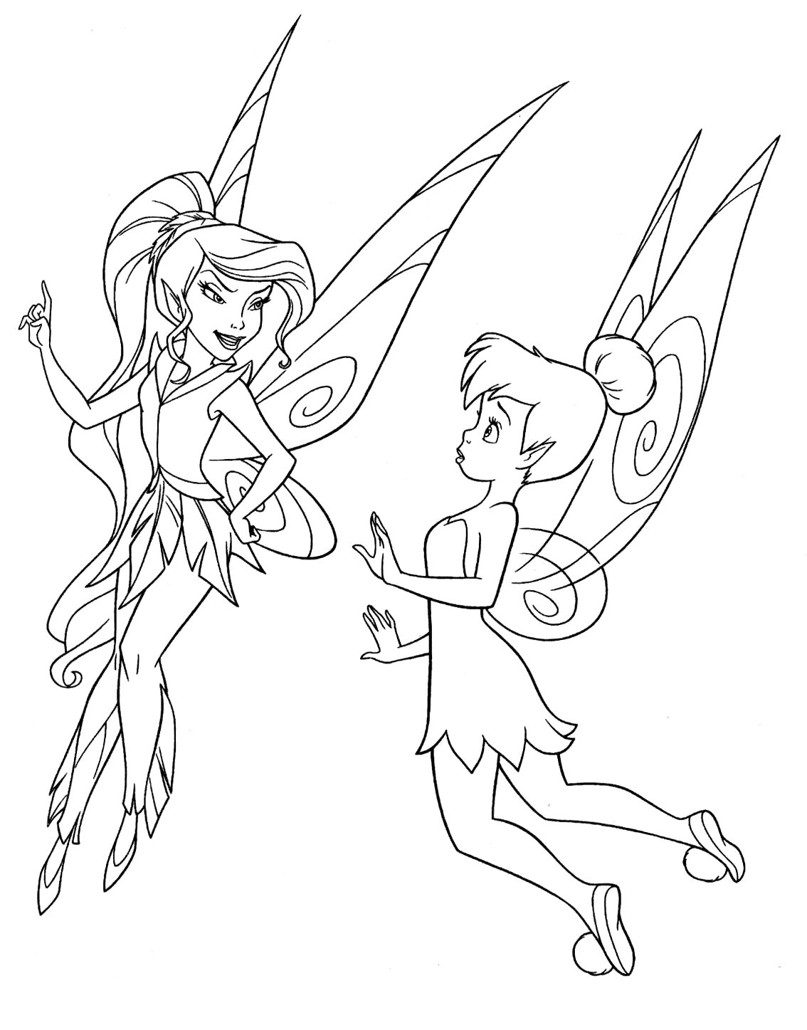 Vidia And Tinkerbell coloring page