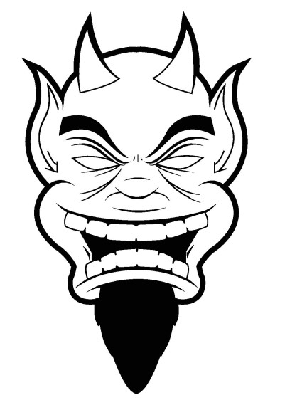 Devil Face coloring page