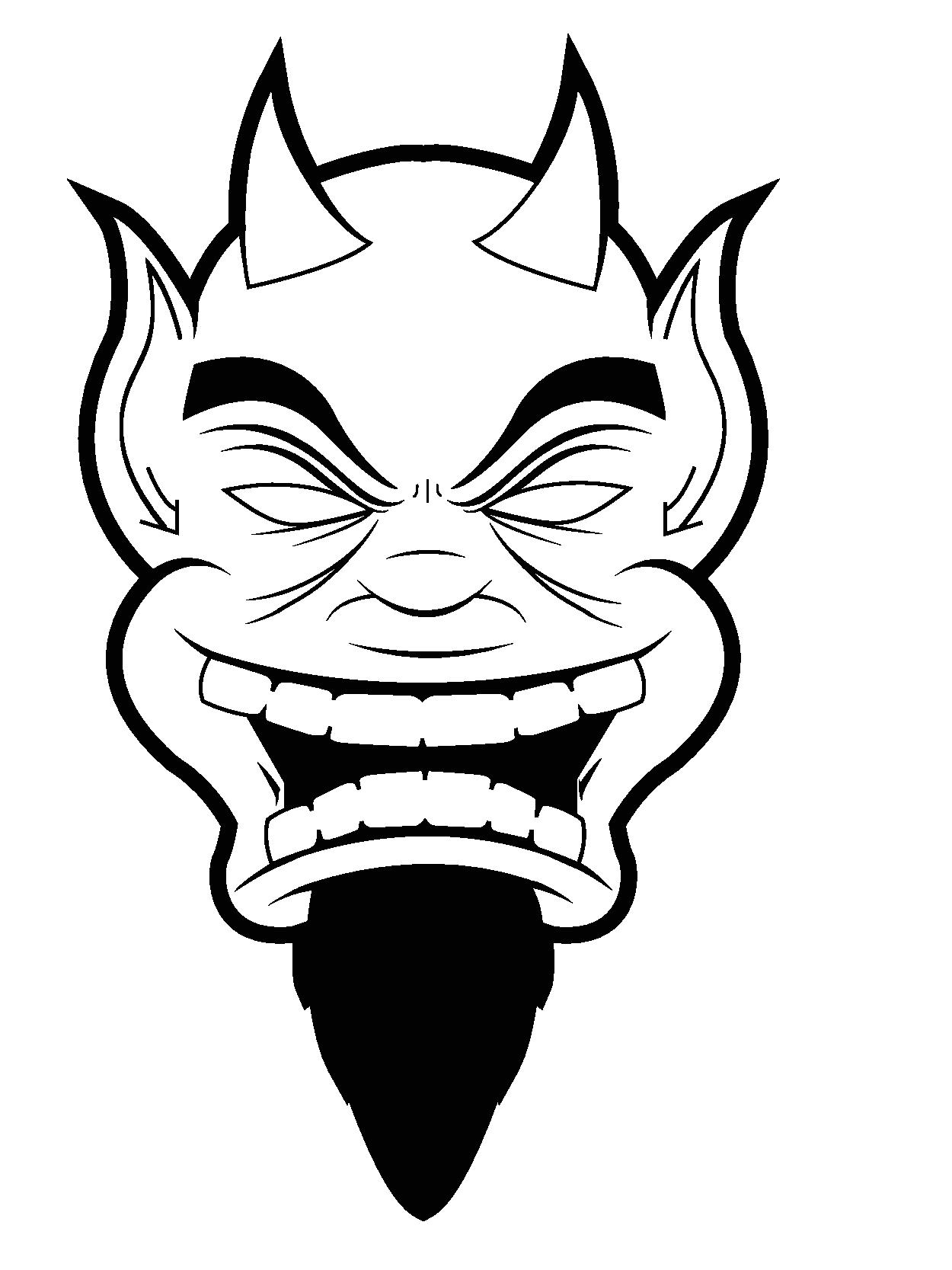 Devil Face coloring page