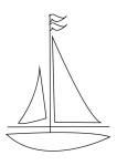 Sailboat coloring page