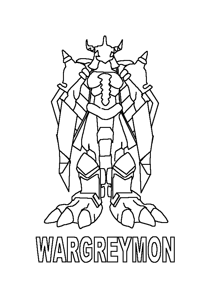 Disegno di Wargreymon da colorare