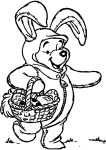 Disegno di Pasqua di Winnie The Pooh da colorare