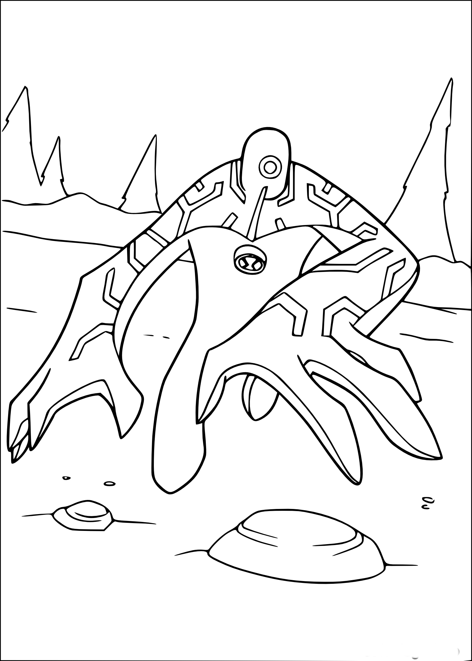 Ben 10 drawing and coloring page