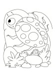 Ladybug drawing and coloring page