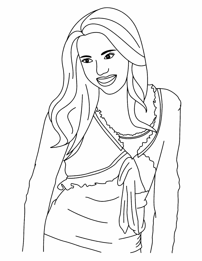 Hannah Montana Drawing And Coloring Page Free Printable Coloring hannah-montana-drawing-and-coloring-page-free-printable-coloring